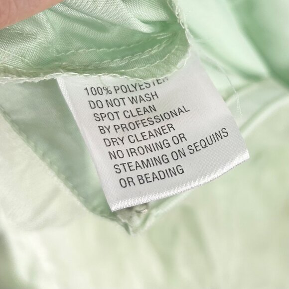 NWT Mac Duggal Mint Ruffle Tiered Tulle Cut Out Gown, Style 60670 - Picture 13 of 15